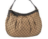 Authentic GUCCI Sukey Shoulder Hand Bag GG Canvas Leather 232955 Brown 4488K