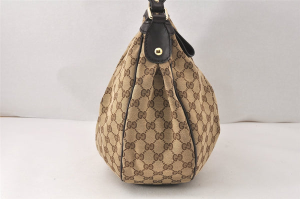 Authentic GUCCI Sukey Shoulder Hand Bag GG Canvas Leather 232955 Brown 4488K