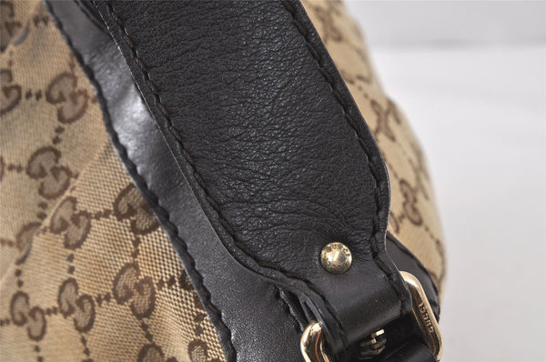 Authentic GUCCI Sukey Shoulder Hand Bag GG Canvas Leather 232955 Brown 4488K
