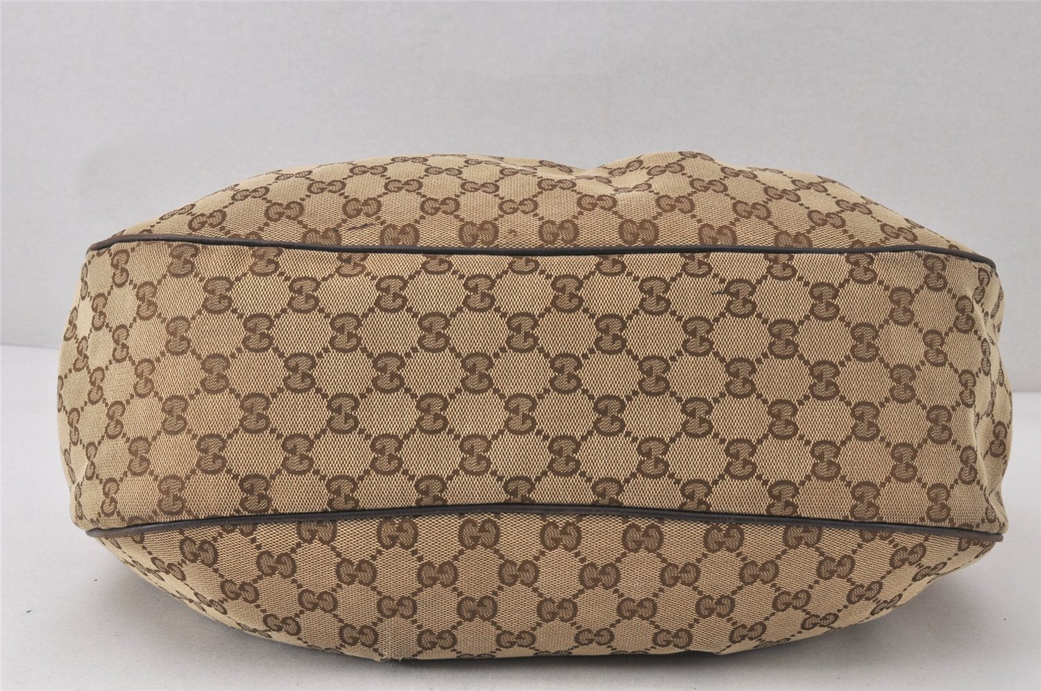 Authentic GUCCI Sukey Shoulder Hand Bag GG Canvas Leather 232955 Brown 4488K
