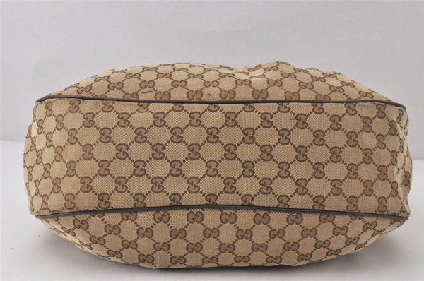 Authentic GUCCI Sukey Shoulder Hand Bag GG Canvas Leather 232955 Brown 4488K