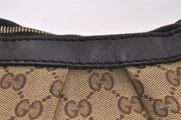 Authentic GUCCI Sukey Shoulder Hand Bag GG Canvas Leather 232955 Brown 4488K