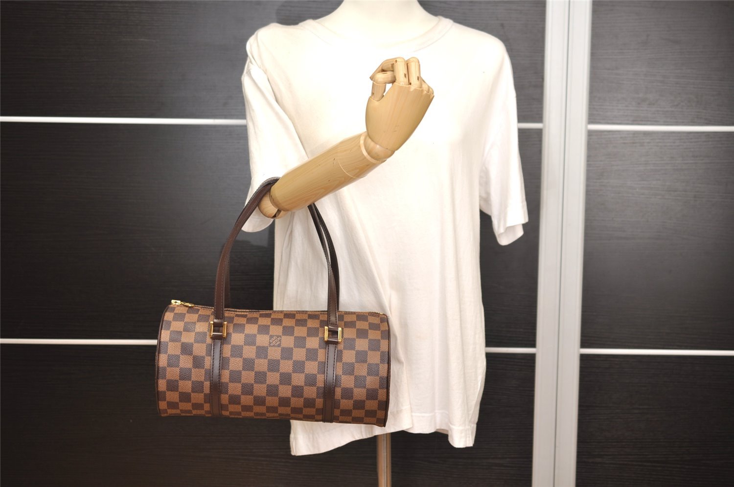 Authentic Louis Vuitton Damier Papillon 30 Hand Bag Purse N51303 LV 4489J