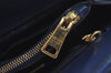 Authentic PRADA Vintage Saffiano Leather 2Way Shoulder Hand Bag Navy Blue 4489K