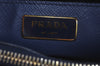 Authentic PRADA Vintage Saffiano Leather 2Way Shoulder Hand Bag Navy Blue 4489K