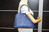 Authentic PRADA Vintage Saffiano Leather 2Way Shoulder Hand Bag Navy Blue 4489K