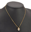 Authentic Christian Dior Gold Tone Chain Rhinestone Pendant Necklace CD 4490J