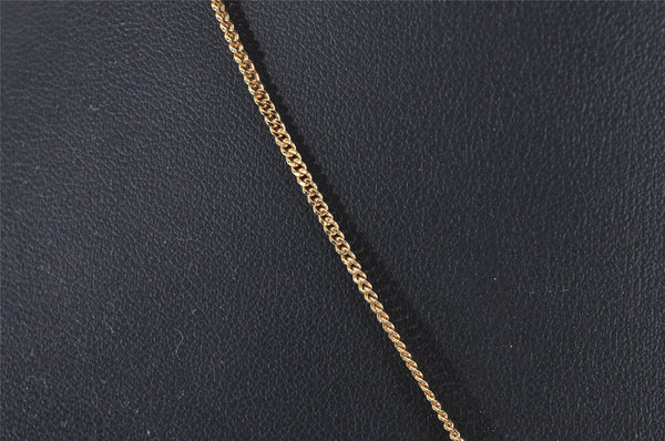 Authentic Christian Dior Gold Tone Chain Rhinestone Pendant Necklace CD 4490J