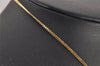 Authentic Christian Dior Gold Tone Chain Rhinestone Pendant Necklace CD 4490J