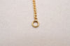 Authentic Christian Dior Gold Tone Chain Rhinestone Pendant Necklace CD 4490J