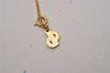 Authentic Christian Dior Gold Tone Chain Rhinestone Pendant Necklace CD 4490J