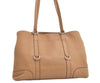 Authentic PRADA Vintage Leather Shoulder Tote Bag Beige 4490K