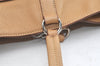 Authentic PRADA Vintage Leather Shoulder Tote Bag Beige 4490K