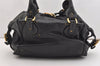 Authentic Chloe Vintage Paddington Leather Shoulder Hand Bag Black 4491J