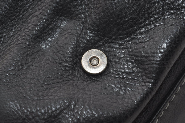 Authentic Chloe Vintage Paddington Leather Shoulder Hand Bag Black 4491J