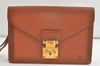 Auth Louis Vuitton Epi Pochette Sellier Dragonne Clutch Bag M52618 Brown 4491K