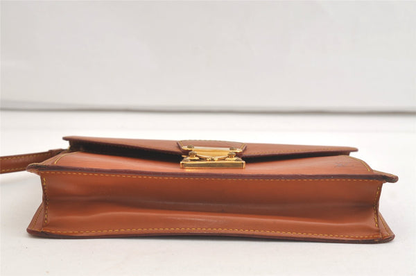 Auth Louis Vuitton Epi Pochette Sellier Dragonne Clutch Bag M52618 Brown 4491K