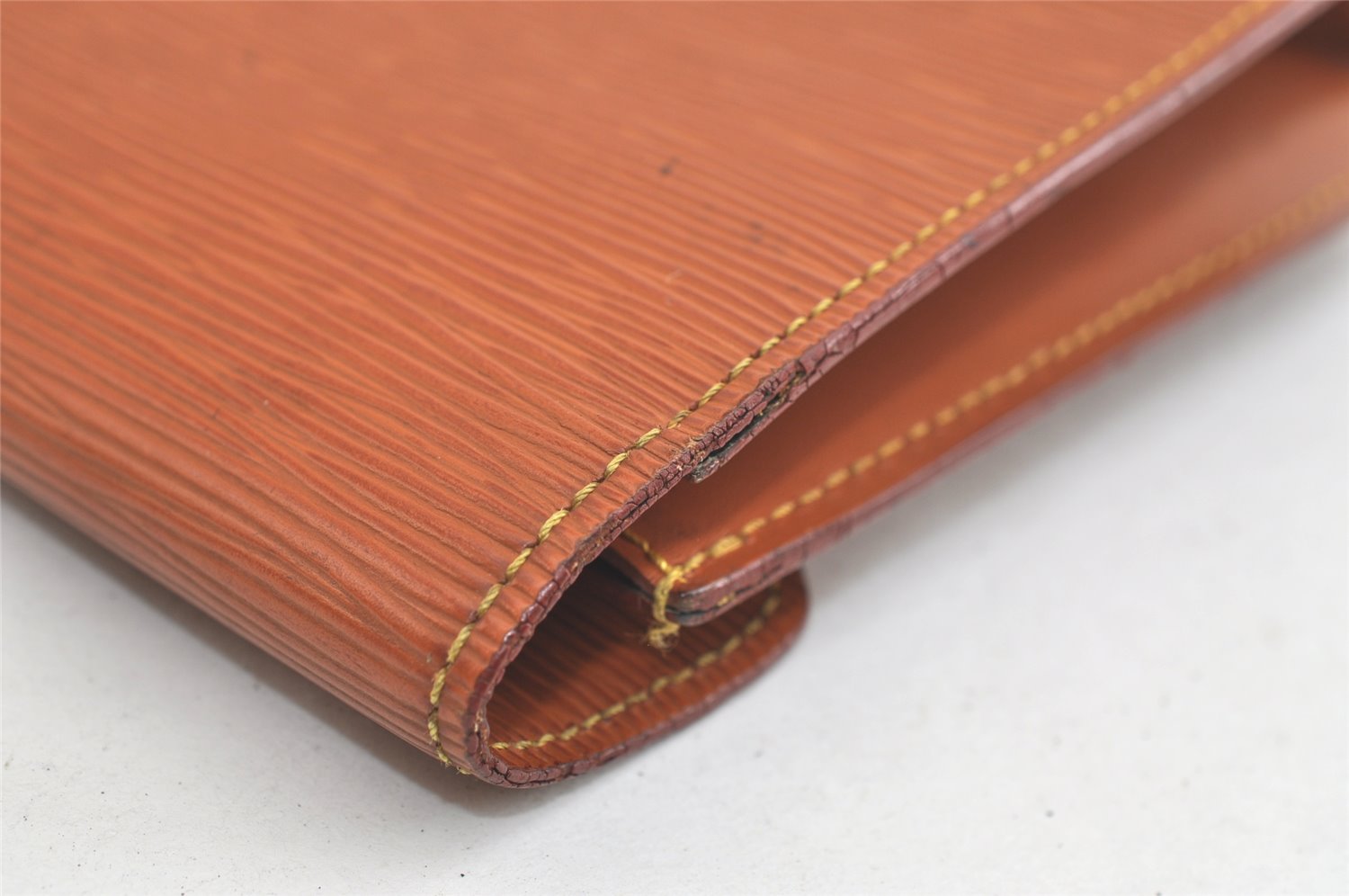 Auth Louis Vuitton Epi Pochette Sellier Dragonne Clutch Bag M52618 Brown 4491K