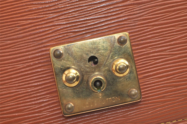 Auth Louis Vuitton Epi Pochette Sellier Dragonne Clutch Bag M52618 Brown 4491K