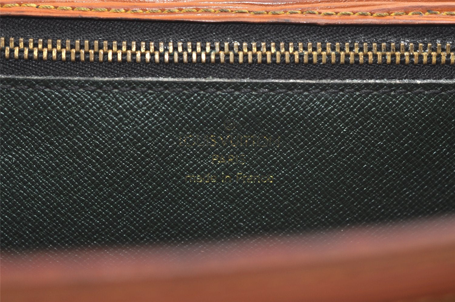 Auth Louis Vuitton Epi Pochette Sellier Dragonne Clutch Bag M52618 Brown 4491K