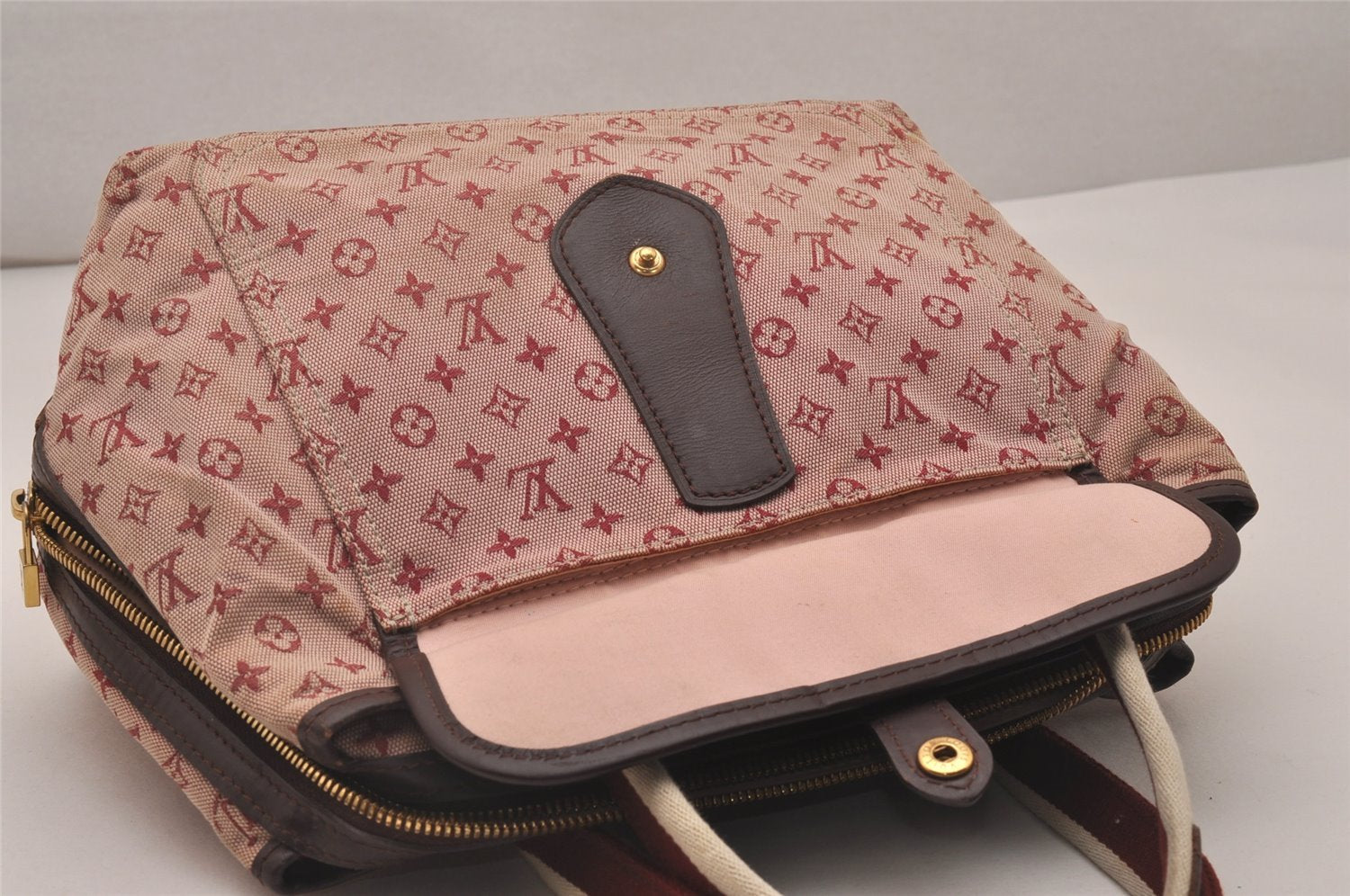 Authentic Louis Vuitton Monogram Mini Sac Marie Kate Hand Bag M92506 Pink 4493I