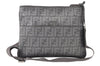 Authentic FENDI Zucca Shoulder Cross Body Bag Purse PVC Gray 4493K