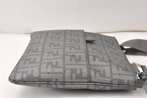 Authentic FENDI Zucca Shoulder Cross Body Bag Purse PVC Gray 4493K