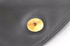 Authentic HERMES Pochette Rio Clutch Hand Bag Purse Leather Black 4494K