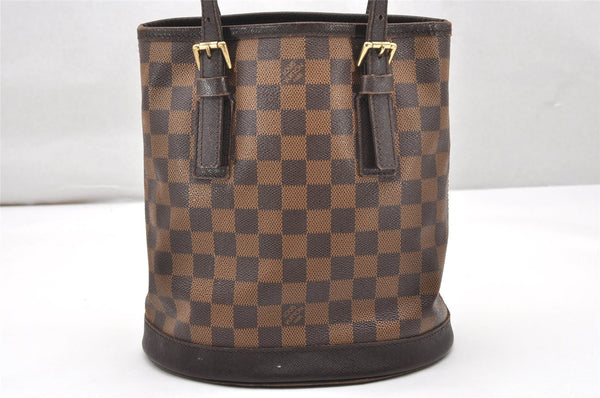 Authentic Louis Vuitton Damier Marais Bucket Shoulder Tote Bag N42240 LV 4495K