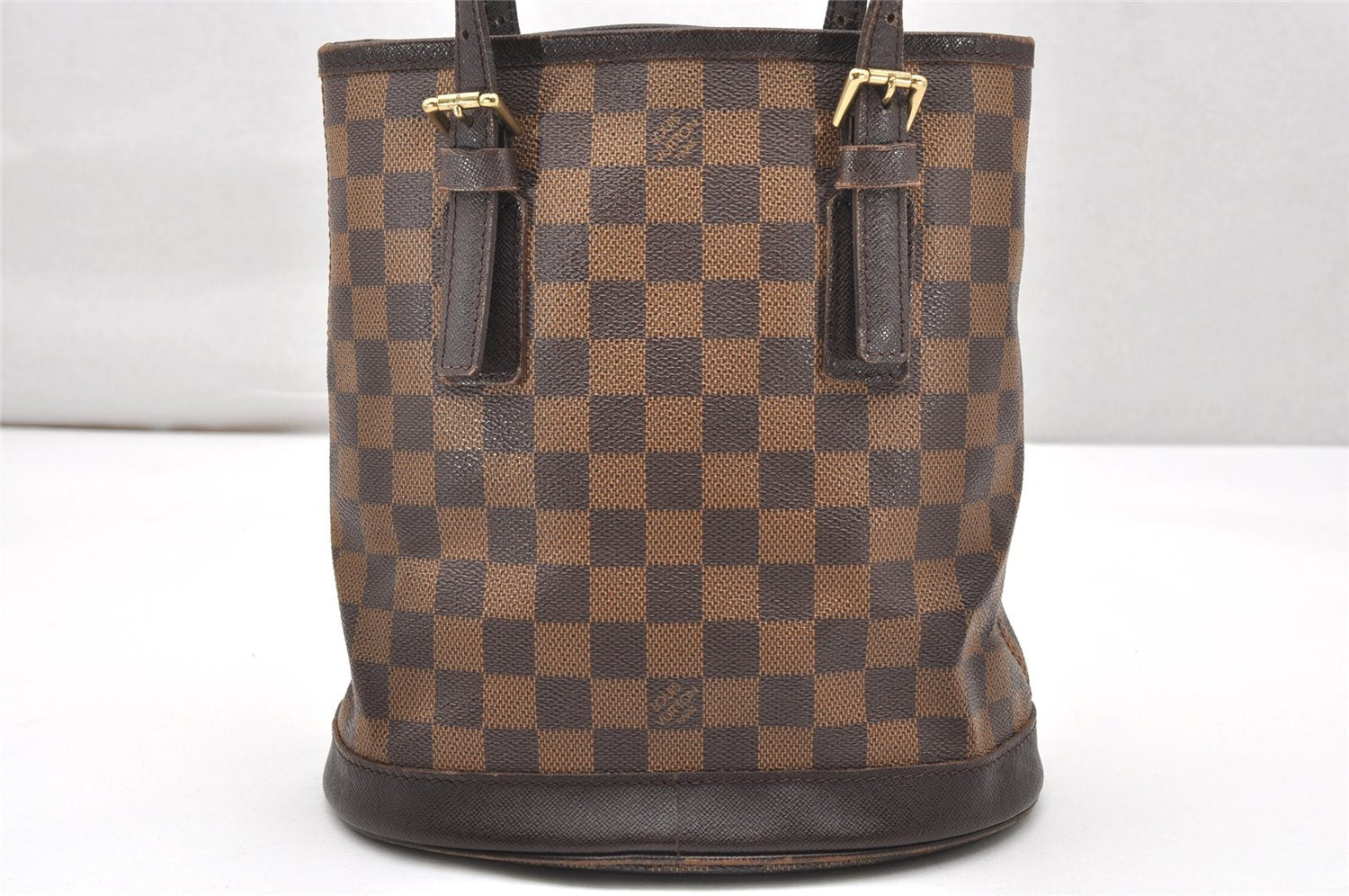 Authentic Louis Vuitton Damier Marais Bucket Shoulder Tote Bag N42240 LV 4495K