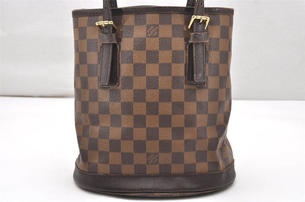 Authentic Louis Vuitton Damier Marais Bucket Shoulder Tote Bag N42240 LV 4495K
