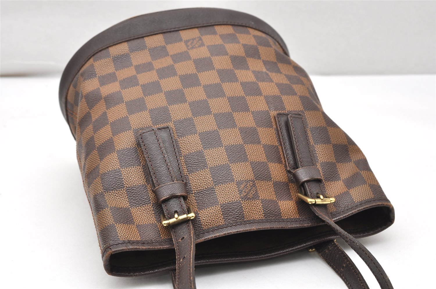 Authentic Louis Vuitton Damier Marais Bucket Shoulder Tote Bag N42240 LV 4495K