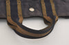 Authentic HERMES Vintage Fourre Tout PM Hand Tote Bag Canvas Navy 4496J