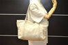 Authentic GUCCI Guccissima Shoulder Tote Bag GG Leather 197953 White 4497K