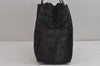 Authentic CHANEL New Travel Line Shoulder Tote Bag Nylon Leather Black 4498J