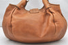 Authentic GUCCI Marrakech Shoulder Tote Bag Leather 257029 Brown 4498K