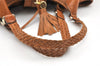 Authentic GUCCI Marrakech Shoulder Tote Bag Leather 257029 Brown 4498K