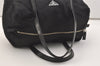 Authentic PRADA Nylon Tessuto Leather Hand Boston Bag Purse Black 4499J