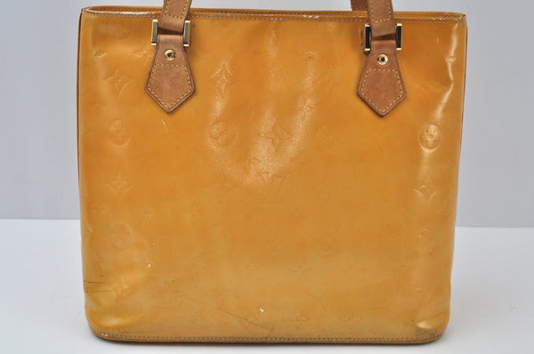 Authentic Louis Vuitton Vernis Houston Shoulder Hand Bag Yellow M91053 LV 4500I