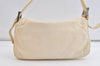 Authentic FENDI Mamma Baguette Shoulder Hand Bag Purse Leather White 4500K