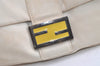 Authentic FENDI Mamma Baguette Shoulder Hand Bag Purse Leather White 4500K