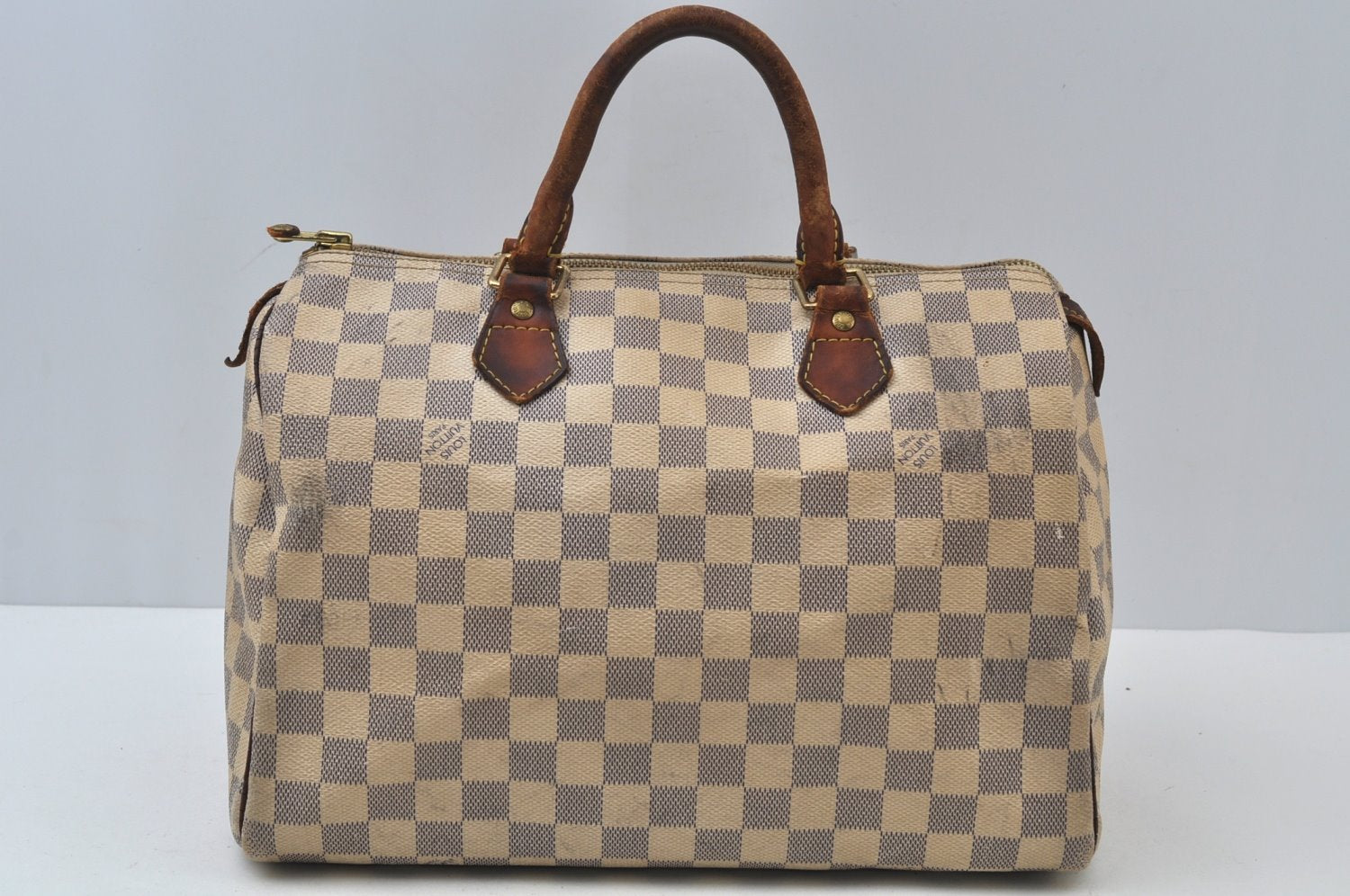 Authentic Louis Vuitton Damier Azur Speedy30 Hand Boston Bag N41533 Junk 4501I