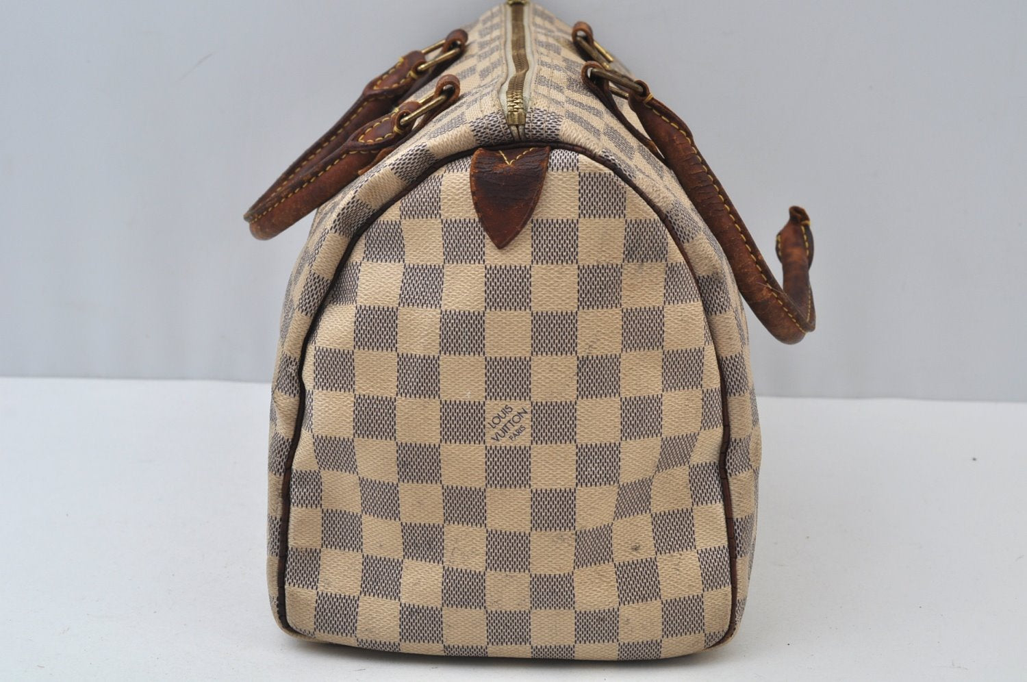 Authentic Louis Vuitton Damier Azur Speedy30 Hand Boston Bag N41533 Junk 4501I