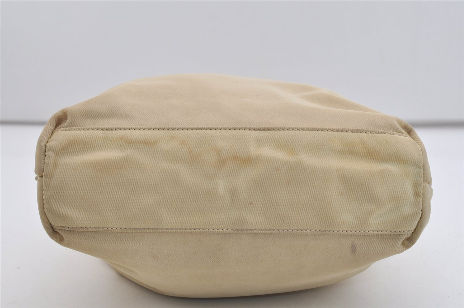 Authentic PRADA Tessuto Basic Nylon Leather Shoulder Bag B11214 Beige 4501J