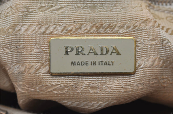 Authentic PRADA Tessuto Basic Nylon Leather Shoulder Bag B11214 Beige 4501J