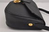 Authentic Christian Dior Honeycomb Shoulder Cross Bag PVC Leather Black 4502J