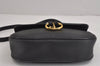 Authentic Christian Dior Honeycomb Shoulder Cross Bag PVC Leather Black 4502J