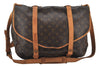 Authentic Louis Vuitton Monogram Saumur 43 Shoulder Cross Bag M42252 LV 4503K