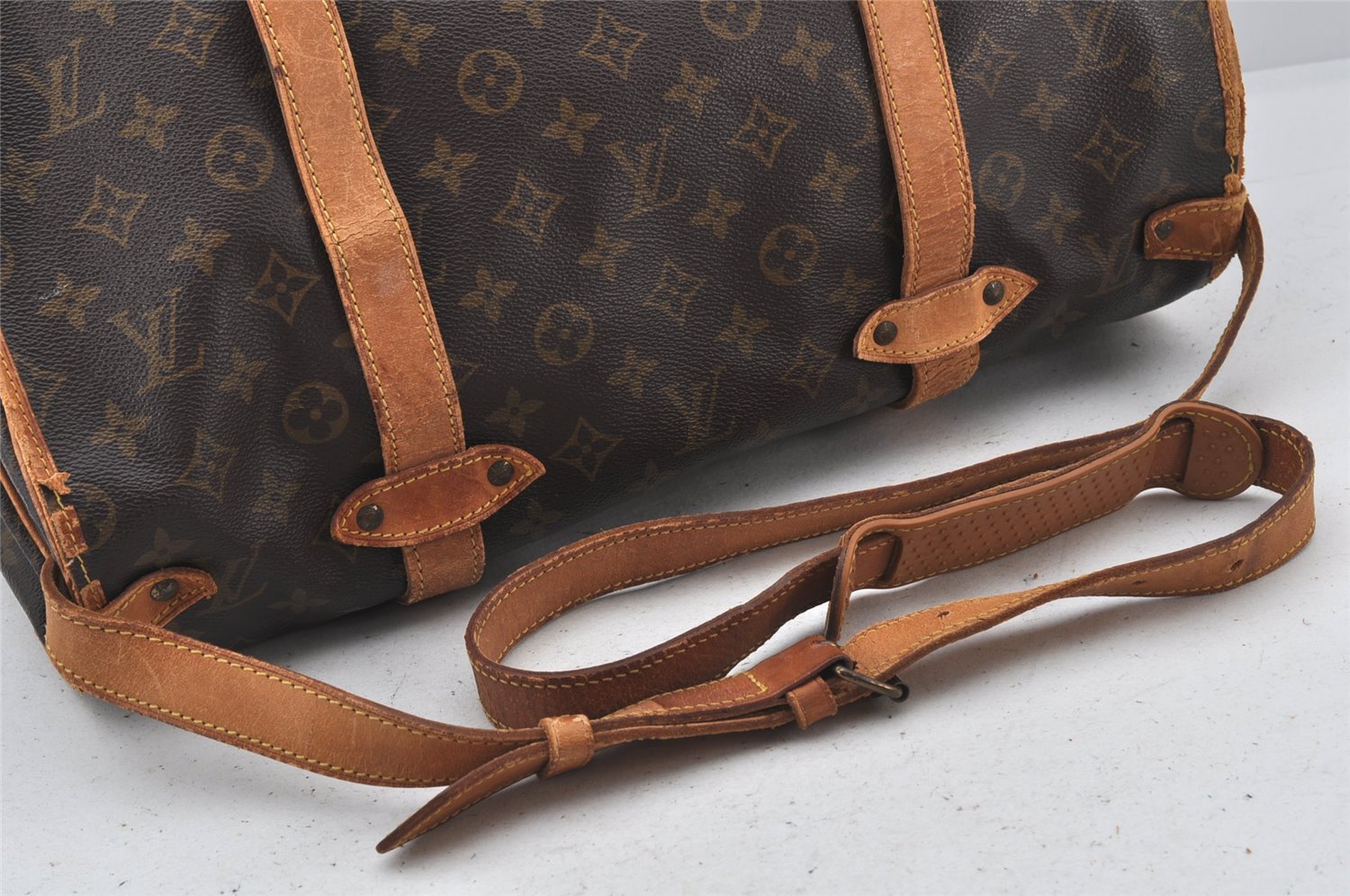 Authentic Louis Vuitton Monogram Saumur 43 Shoulder Cross Bag M42252 LV 4503K