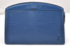 Authentic Louis Vuitton Epi Trousse Crete Clutch Bag Blue M48405 LV Junk 4505K